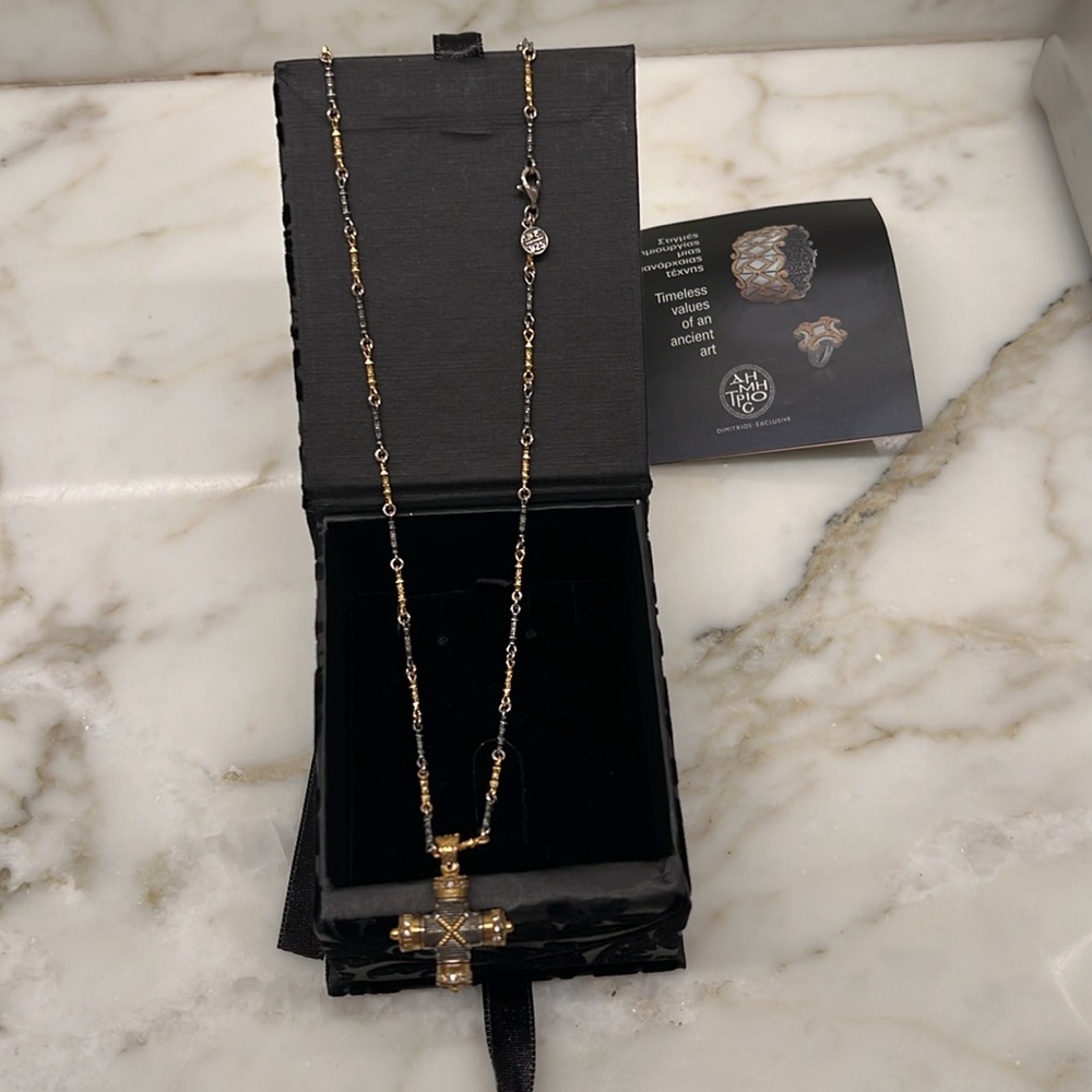 Gold. Silver 925 Boutique Necklace.Dimitrios. Exclusive.